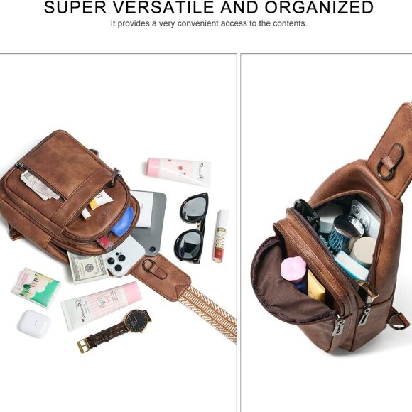 7L Sling Bag For Women Men Backpack Fanny Pack Crossbody Chest Travel Shoulder B - Picture 4 of 8